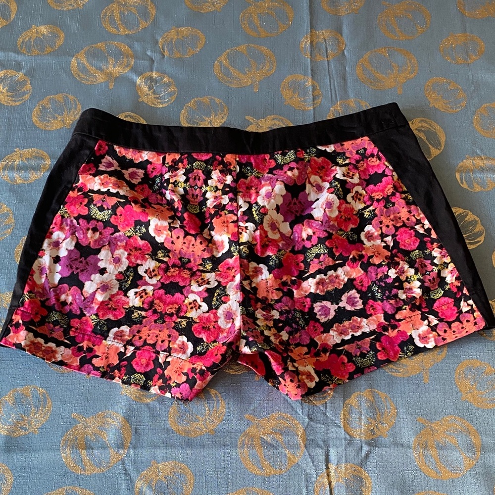 Nicole by Nicole Miller Floral Shorts - Pink and Black - Picture 2 of 14